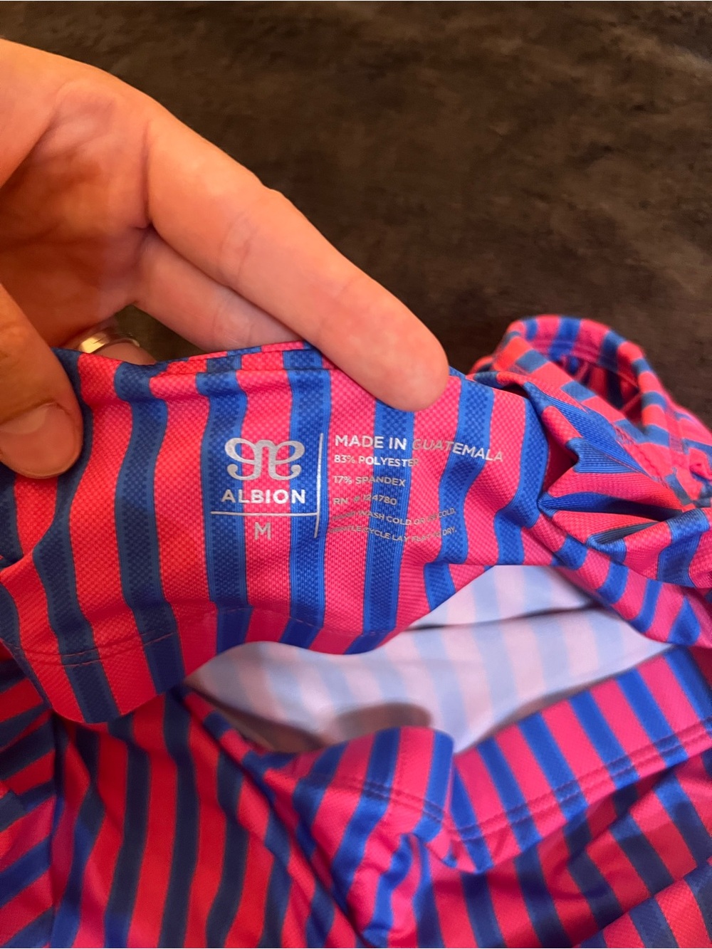 Albion Pink and Blue Striped Tankini & Skirt - Picture 3 of 5